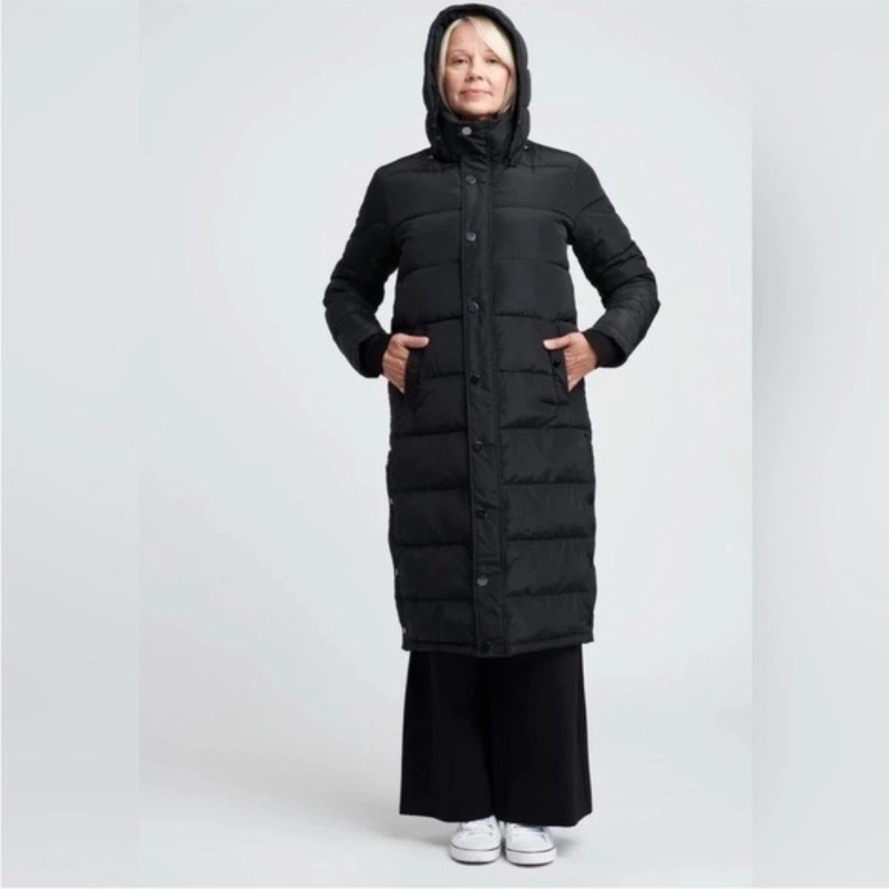 Universal Standard Everest Long Puffer Coat Black - Picture 3 of 12